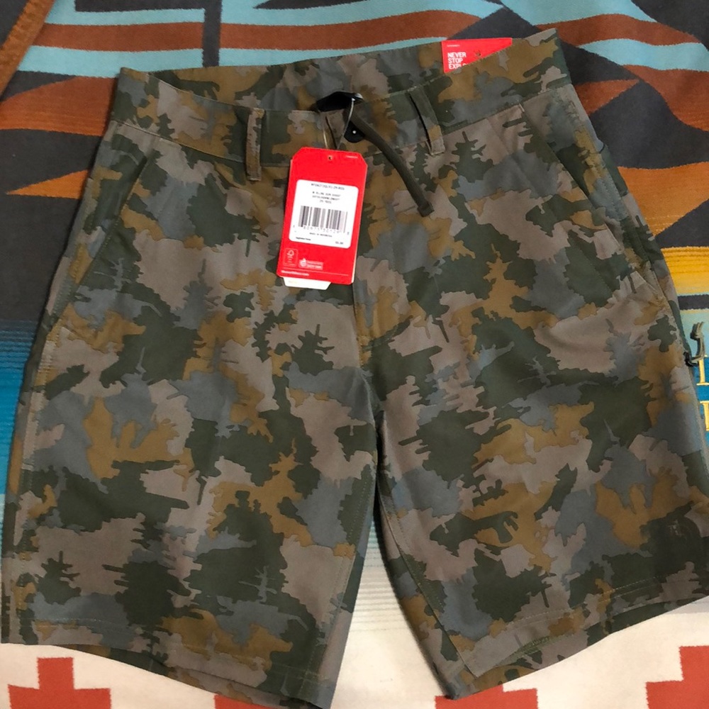 Camo Color North Face Shorts